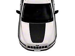 Hood Graphic without Washer Nozzle Cutouts; Matte Black (14-23 Jeep Cherokee KL)