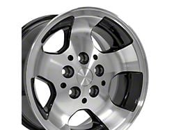 JP08 Gloss Black Machined Wheel; 15x8; 25.4mm Offset (84-01 Jeep Cherokee XJ)