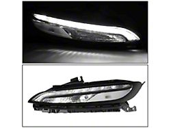 LED DRL Headlights; Chrome Housing; Clear Lens (14-18 Jeep Cherokee KL)