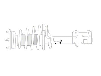 Loaded Spring and Strut Assembly; Front Driver Side (14-18 FWD Jeep Cherokee KL)