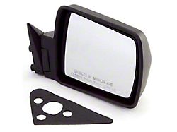 Manual Folding Door Mirror; Black; Driver Side (84-96 Jeep Cherokee XJ)