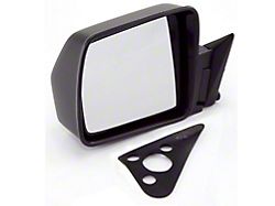 Manual Folding Door Mirror; Black; Driver Side (84-96 Jeep Cherokee XJ)