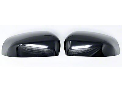 Chrome Delete Mirror Covers; Gloss Black (14-23 Jeep Cherokee KL)