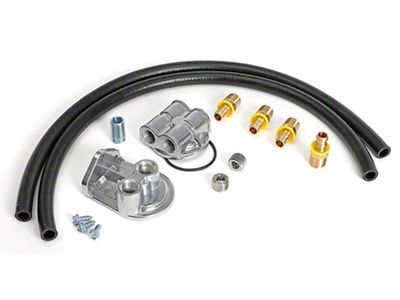 Oil Filter Relocation Kit with 90-Degree Bypass; 22mm x 1.50 Threads (14-21 Jeep Cherokee KL)