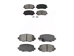 Semi-Metallic Brake Pads; Front and Rear (14-17 Jeep Cherokee KL w/ Single Piston Front Calipers)