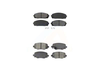 Semi-Metallic Brake Pads; Front and Rear (14-23 Jeep Cherokee KL w/ Dual Piston Front Calipers)