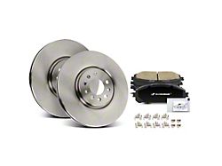 Vented Brake Rotor and Pad Kit; Front (14-23 Jeep Cherokee KL w/ Dual Piston Front Calipers)