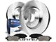 Vented Brake Rotor and Pad Kit; Front and Rear (90-98 Jeep Cherokee XJ; 1999 Jeep Cherokee XJ w/ 3-1/4-Inch Composite Rotors)