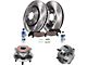 Vented Brake Rotor, Pad, Wheel Hub Assemblies, Brake Fluid and Cleaner Kit; Front (99-01 Jeep Cherokee XJ)