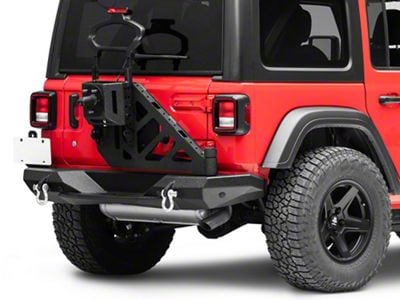 DV8 Offroad Rear Bumper with Swing Away Tire Carrier (18-24 Jeep Wrangler JL)