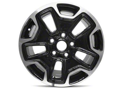 10-Slot Replica Black with Silver Accents Wheel; 17x7.5; 45mm Offset (20-24 Jeep Gladiator JT)