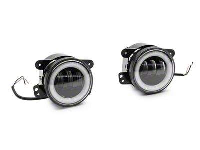 4-Inch LED Fog Lights with RGB Angel Eye Halo (20-24 Jeep Gladiator JT)