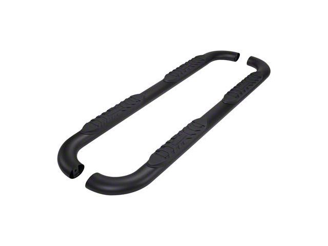 4-Inch Oval Bent Nerf Side Step Bars; Titanium Black (20-24 Jeep Gladiator JT)