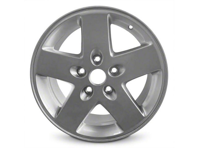 5-Spoke Replica Aluminum Silver Wheel; 17x7.5; 45mm Offset (20-24 Jeep Gladiator JT)