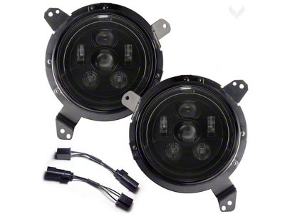 7-Inch Gen III Round LED Projector Headlights; Black Housing; Clear Lens (20-24 Jeep Gladiator JT)