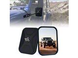 Aluminum Doorless Side Mirrors; Black (20-25 Jeep Gladiator JT)