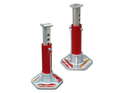 Big Red Aluminum Jack Stands; 3-Ton Capacity