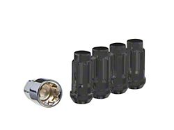 Black Acorn Wheel Locks; M14x1.5; Set of 4 (20-24 Jeep Gladiator JT)