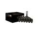 Black Spline Acorn ET Lug Nuts; M14x1.5; Set of 20 (20-24 Jeep Gladiator JT)