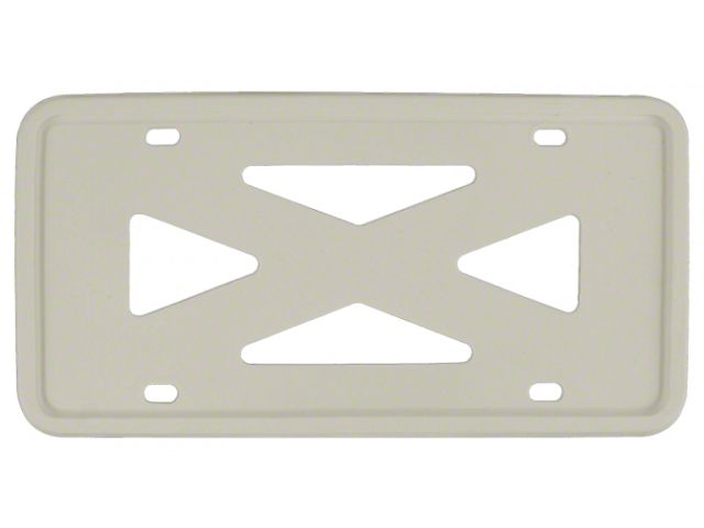 Blank 4-Hole Wide Rail Silicone License Plate Frame; Gray (Universal; Some Adaptation May Be Required)