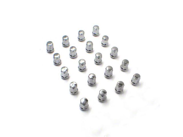 Bulge Chrome Acorn Lug Nut Kit; 3/4-Inch; Set of 20 (20-24 Jeep Gladiator JT)