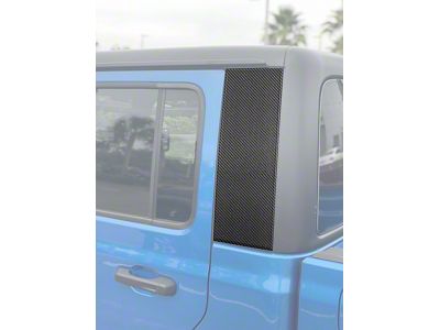 C-Pillar Accent Trim; Forged Carbon Fiber (20-24 Jeep Gladiator JT)