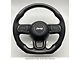 Carbon Fiber and Black Leather Steering Wheel with Trim, Red Stitching and Red Stripe (20-24 Jeep Gladiator JT)