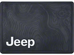 Cargo Floor Mat with Jeep Logo; Black (Universal; Some Adaptation May Be Required)