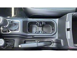 Center Console Cup Holder Accent Trim; Raw Carbon Fiber (20-24 Jeep Gladiator JT)