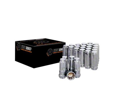 Chrome Acorn Lug Nuts; M14x1.5; Set of 20 (20-24 Jeep Gladiator JT)