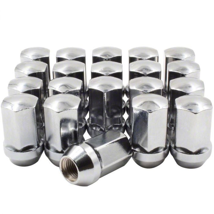 Jeep Gladiator Chrome Factory Style Lug Nut Kit; 14mm X 1.5; Set Of 20 