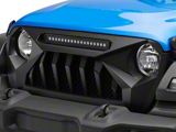 American Modified Demon Grille with LED Off-road Lights; Matte Black (20-25 Jeep Gladiator JT)