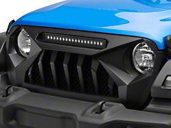 American Modified Demon Grille with LED Off-road Lights; Matte Black (20-25 Jeep Gladiator JT)