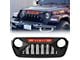American Modified Demon Grille with Red 5 Star LED Lights Bar (20-24 Jeep Gladiator JT)