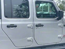 Door Handle Protector Inserts; Domed Carbon Fiber (20-24 Jeep Gladiator JT)