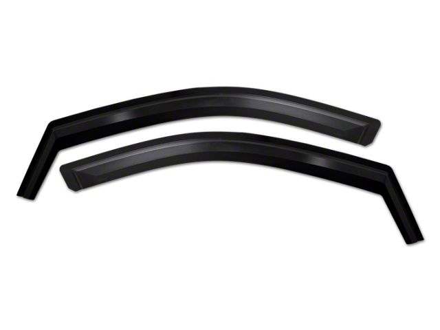 Putco Element Matte Black Window Visors; Front (20-24 Jeep Gladiator JT)