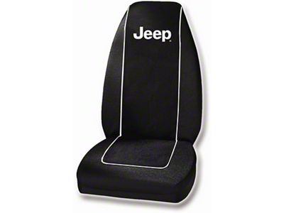 Embroidered Seat Cover with Jeep Logo (Universal; Some Adaptation May Be Required)