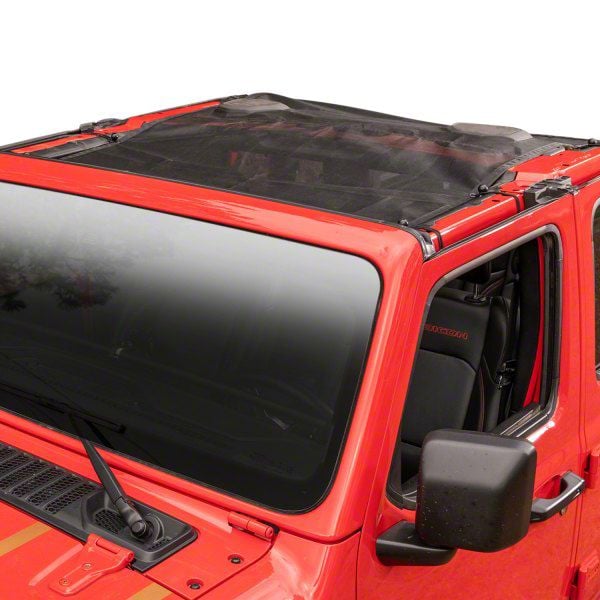 Jeep Gladiator Extended Mesh Shade Top; Black Mesh (20-25 Jeep ...