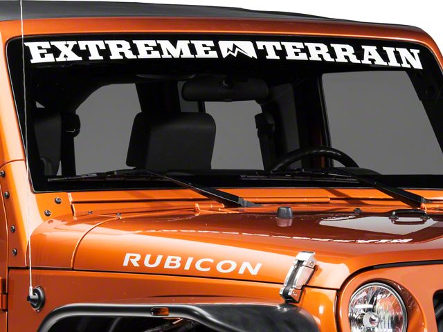 SEC10 ExtremeTerrain Windshield Banner; White (20-24 Jeep Gladiator JT)