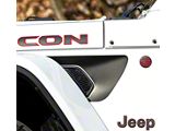 Fender Vent Premium Wrap Decal; Matte Black (20-24 Jeep Gladiator JT)