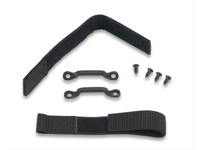 Front Door Limiting Strap Kit; Black (20-24 Jeep Gladiator JT)