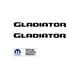 GLADIATOR Hood Graphic; Matte Black (20-25 Jeep Gladiator JT)