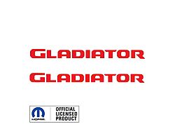 GLADIATOR Hood Graphic; Red (20-25 Jeep Gladiator JT)