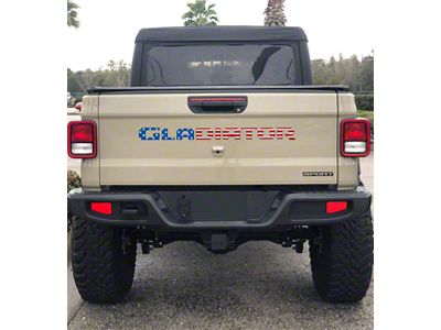 Gladiator Tailgate Letters; American Flag (20-24 Jeep Gladiator JT)