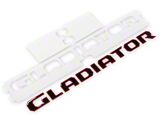 Gladiator Tailgate Letters; Gloss Black with Red Outline (20-25 Jeep Gladiator JT)