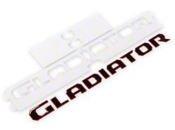 Gladiator Tailgate Letters; Gloss Black with Red Outline (20-24 Jeep Gladiator JT)