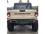 Gladiator Tailgate Letters; Matte Black with Red Outline (20-25 Jeep Gladiator JT)