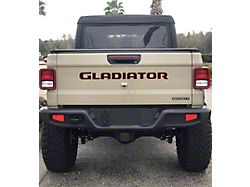 Gladiator Tailgate Letters; Matte Black with Red Outline (20-24 Jeep Gladiator JT)