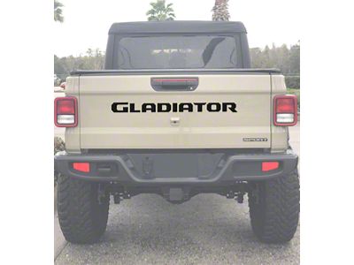 Gladiator Tailgate Letters; Reflective Black Topo (20-24 Jeep Gladiator JT)