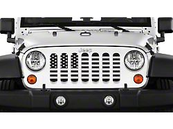 Grille Insert; American Black and White Flag (20-24 Jeep Gladiator JT)